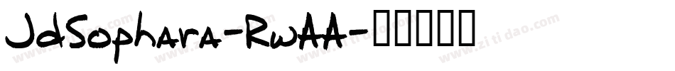 JdSophara-RwAA字体转换