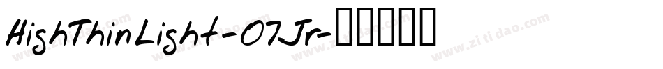 HighThinLight-07Jr字体转换
