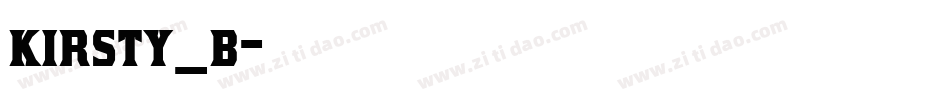 kirsty_b字体转换
