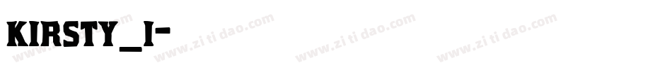kirsty_i字体转换