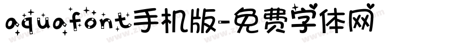 aquafont手机版字体转换