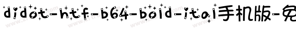 didot-htf-b64-bold-ital手机版字体转换