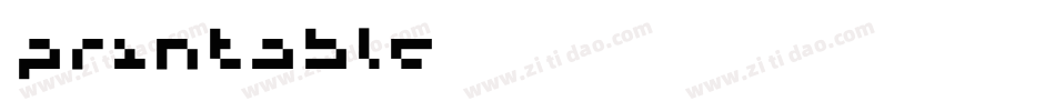 printable字体转换