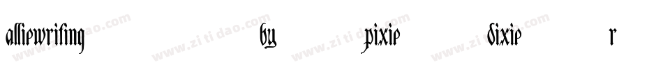 alliewriting__by_pixie_dixie_rulz字体转换