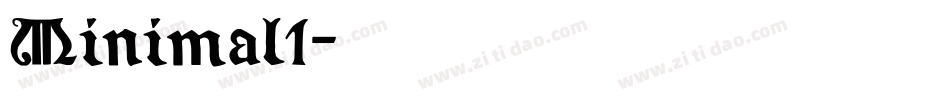 Minimal1字体转换