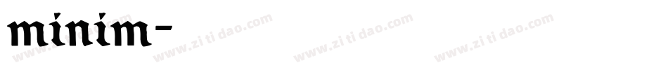 minim字体转换