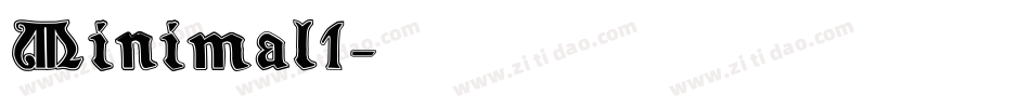 Minimal1字体转换