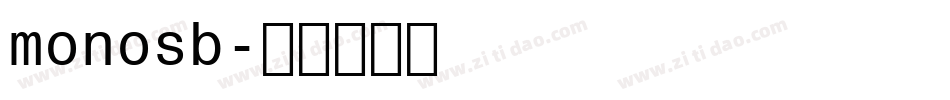 monosb字体转换