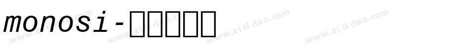 monosi字体转换