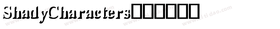 ShadyCharacters字体转换