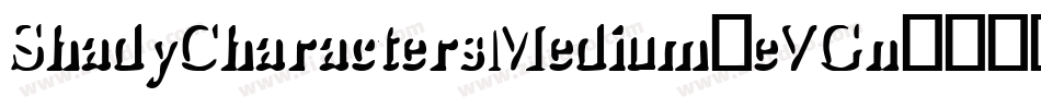 ShadyCharactersMedium-eVGn字体转换