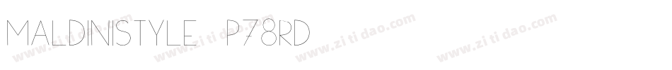 MaldiniStyle-p78Rd字体转换
