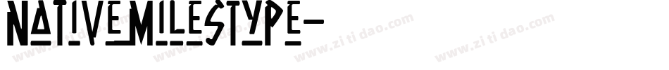 NativeMilesType字体转换