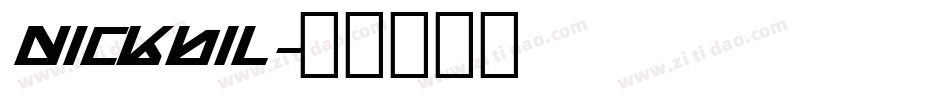 nickbil字体转换