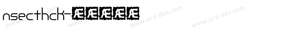 nsecthck字体转换