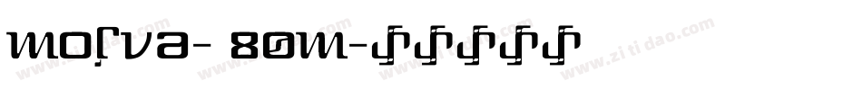 Morva-J80M字体转换