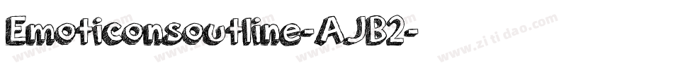 Emoticonsoutline-AJB2字体转换