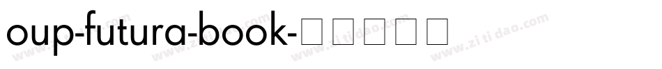 oup-futura-book字体转换