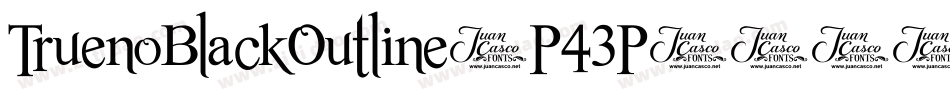 TruenoBlackOutline-P43P字体转换
