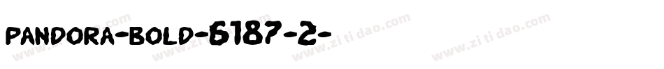 pandora-bold-6187-2字体转换