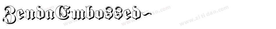 ZendaEmbossed字体转换