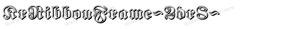 KrRibbonFrame-2dr8字体转换