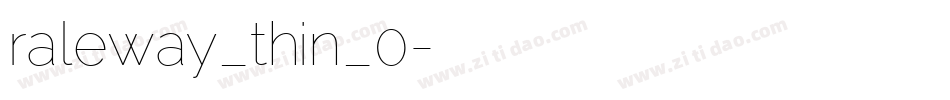 raleway_thin_0字体转换