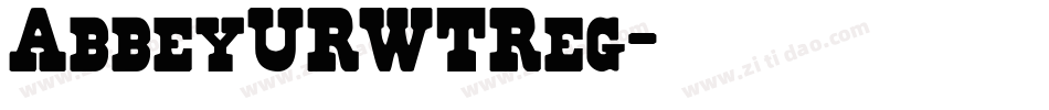 AbbeyURWTReg字体转换