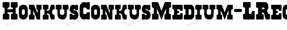 HonkusConkusMedium-LReg字体转换