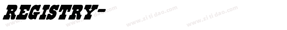 registry字体转换
