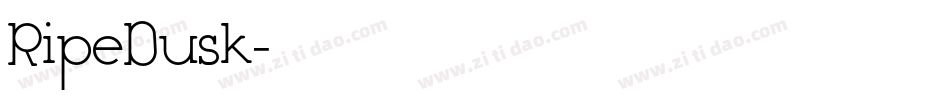 RipeDusk字体转换