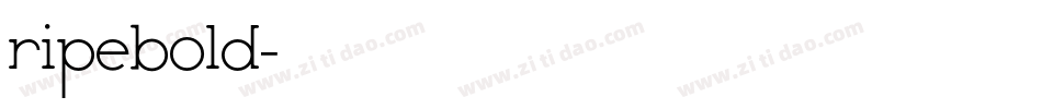 ripebold字体转换