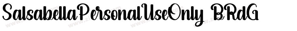 SalsabellaPersonalUseOnly-BRdG字体转换