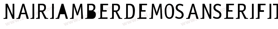 NairiAmberDemoSanserifItalic字体转换
