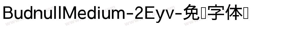 BudnullMedium-2Eyv字体转换