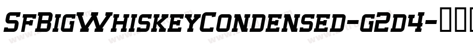 SfBigWhiskeyCondensed-g2d4字体转换