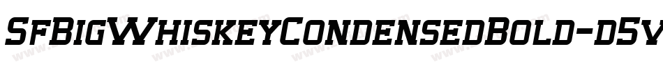 SfBigWhiskeyCondensedBold-d5wV字体转换