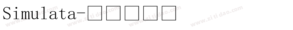 Simulata字体转换