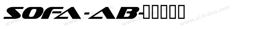 Sofa-AB字体转换