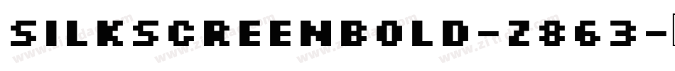 SilkscreenBold-z863字体转换