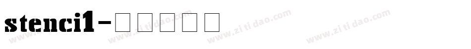 stenci1字体转换