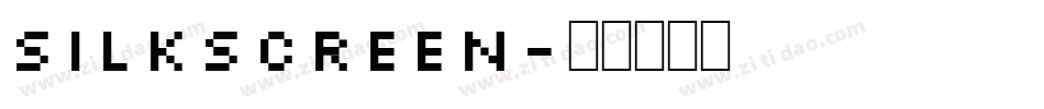 Silkscreen字体转换