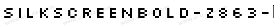 SilkscreenBold-z863字体转换