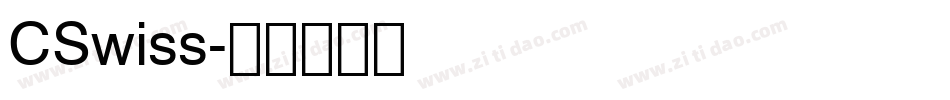 CSwiss字体转换