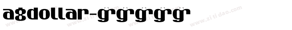 agdollar字体转换