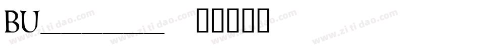 BU______字体转换