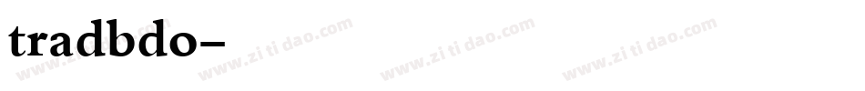tradbdo字体转换