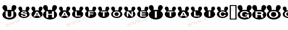 UsaHalftoneItalic-GROg字体转换