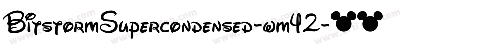 BitstormSupercondensed-wm42字体转换