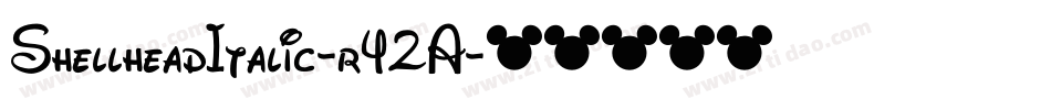 ShellheadItalic-r42A字体转换